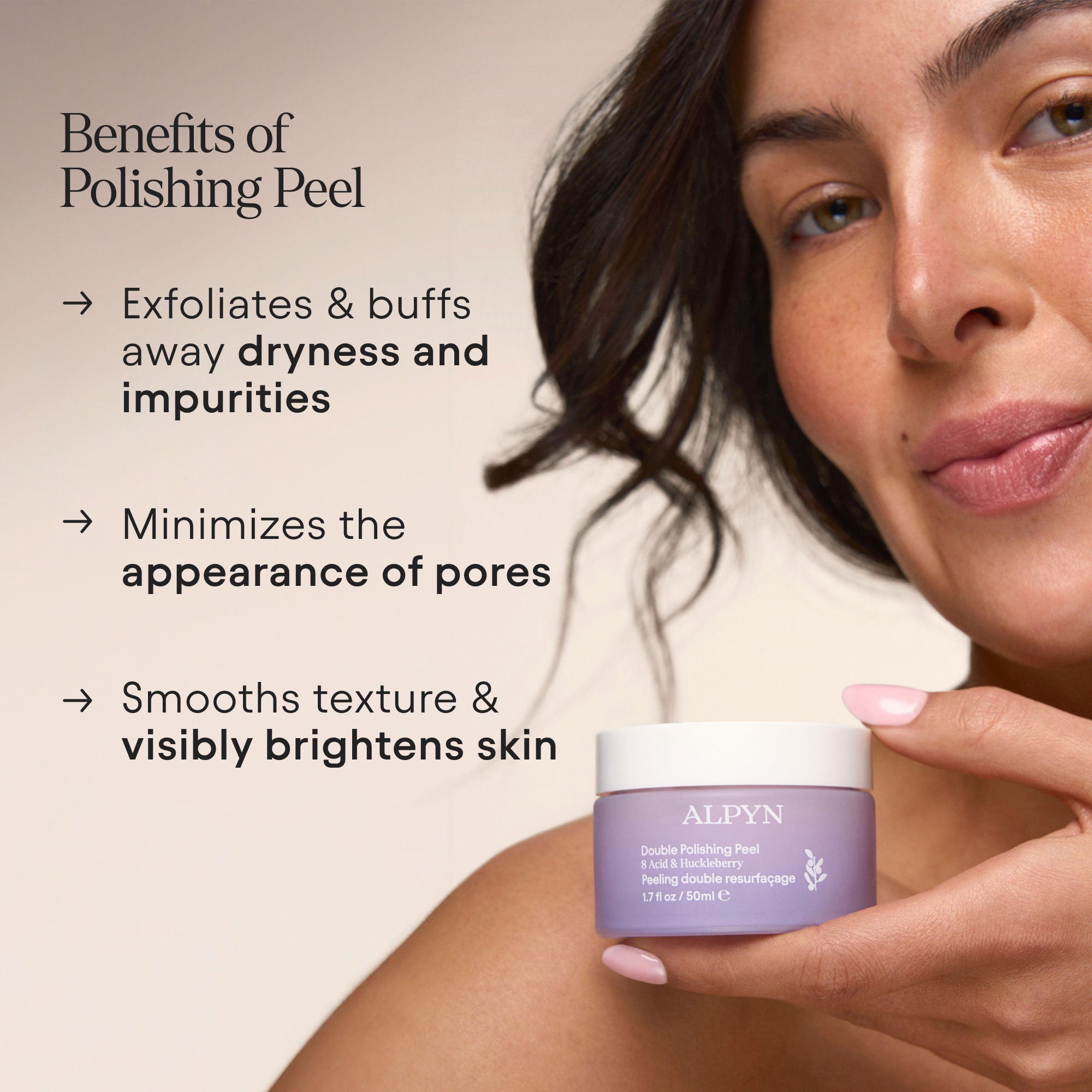 Polishing Peel and Brightening Face Mask with 8 Acids and Huckleberry